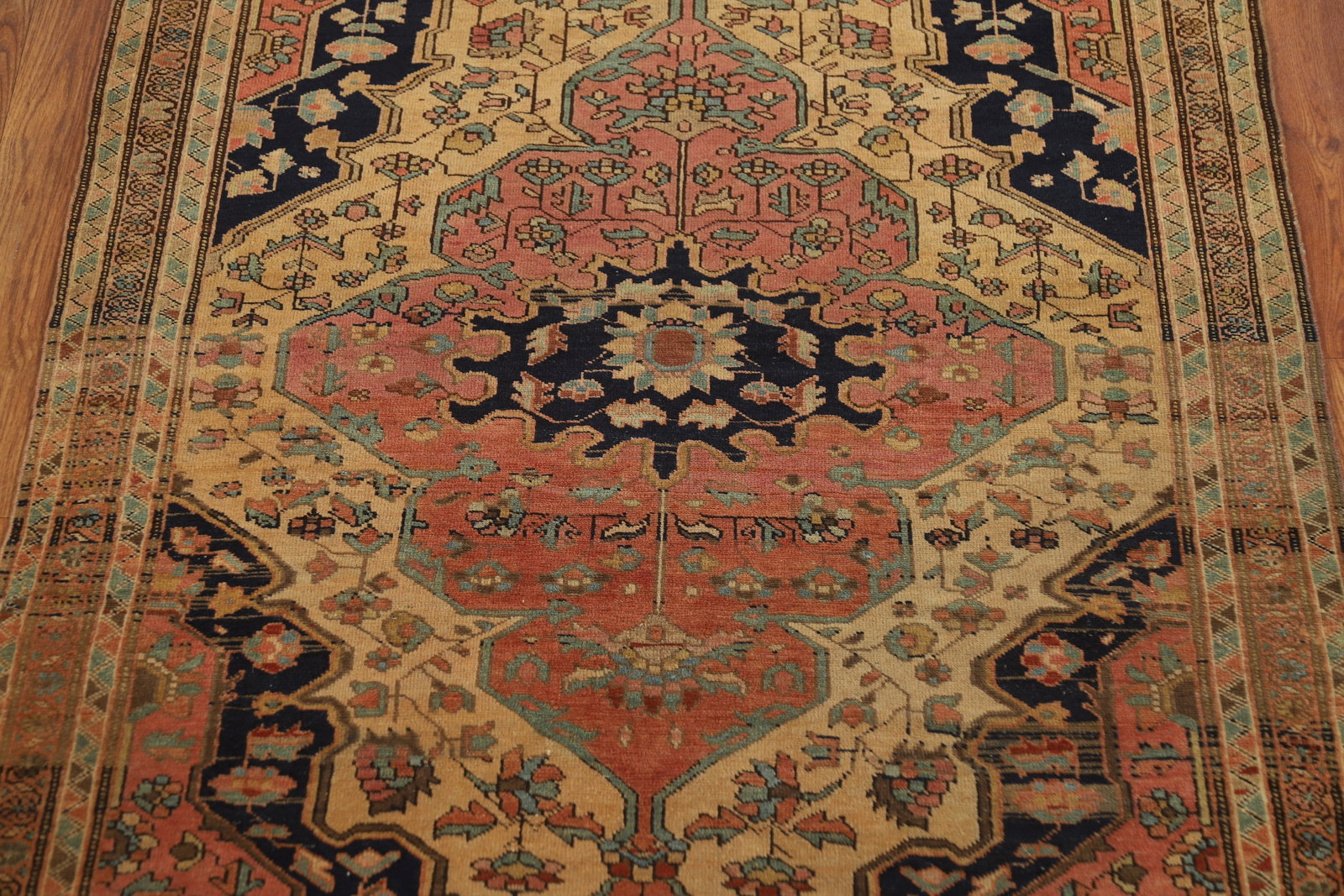 Pre-1900 Vegetable Dye Sarouk Farahan Persian Rug 3x5 - 4