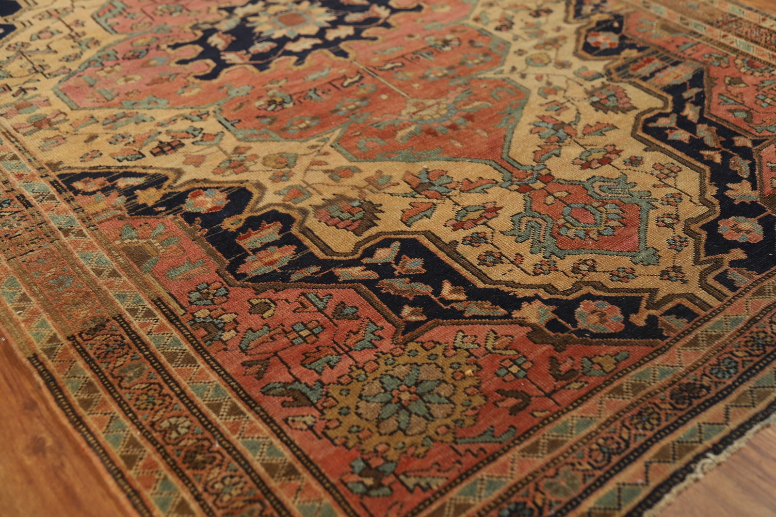 Pre-1900 Vegetable Dye Sarouk Farahan Persian Rug 3x5 - 6
