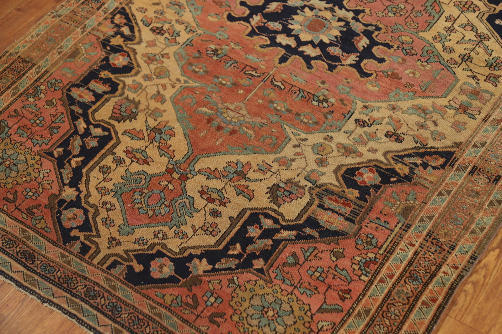 Pre-1900 Vegetable Dye Sarouk Farahan Persian Rug 3x5 - 7