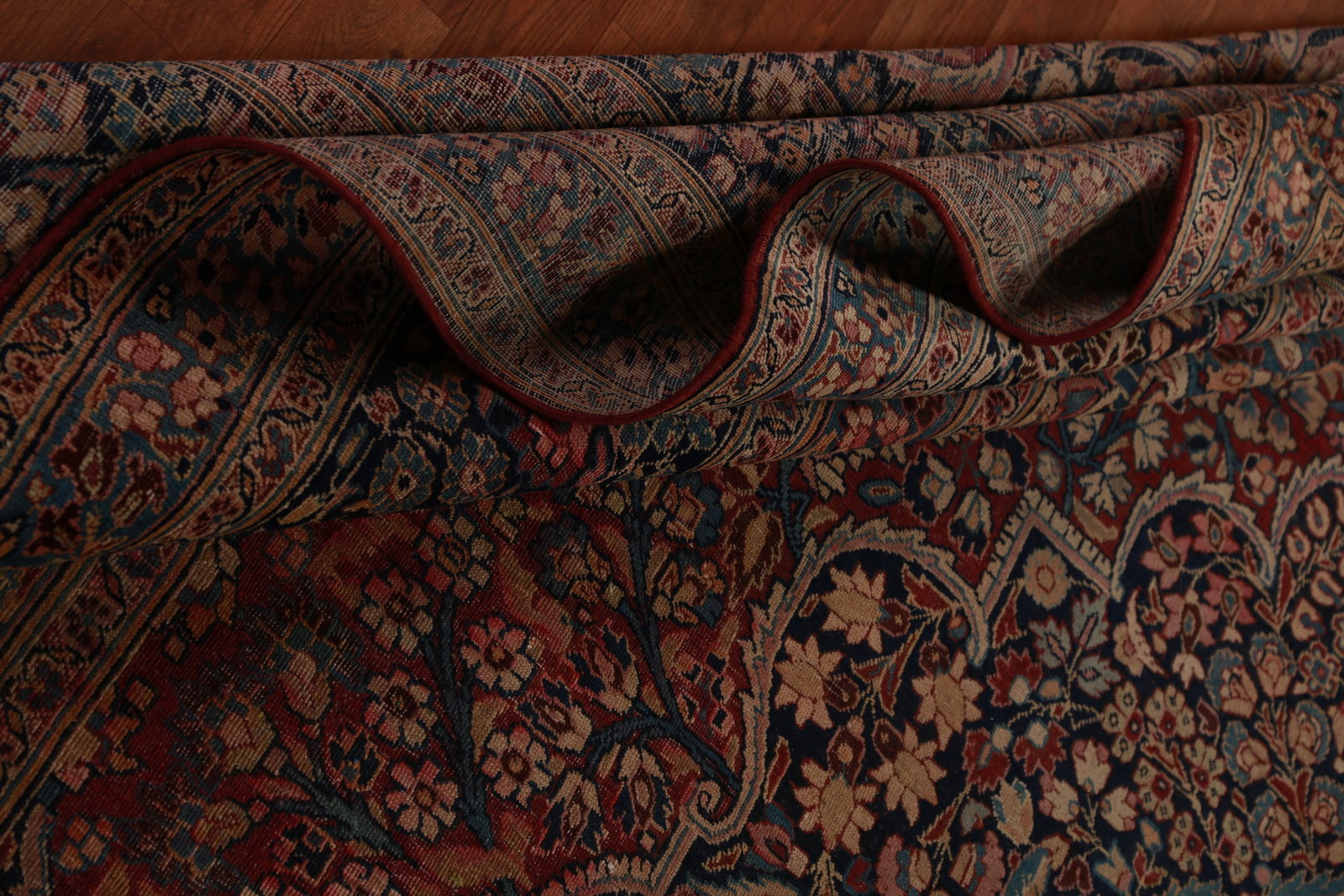 Pre-1900 Vegetable Dye Signed Mashad Persian Area Rug 10x13 - 20