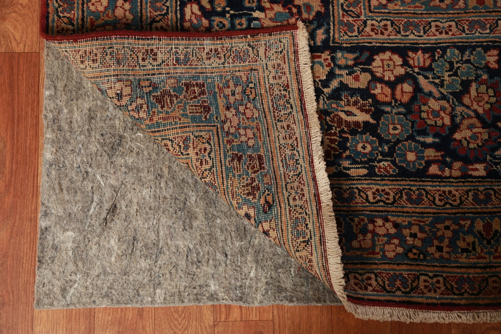 Pre-1900 Vegetable Dye Signed Mashad Persian Area Rug 10x13 - 8