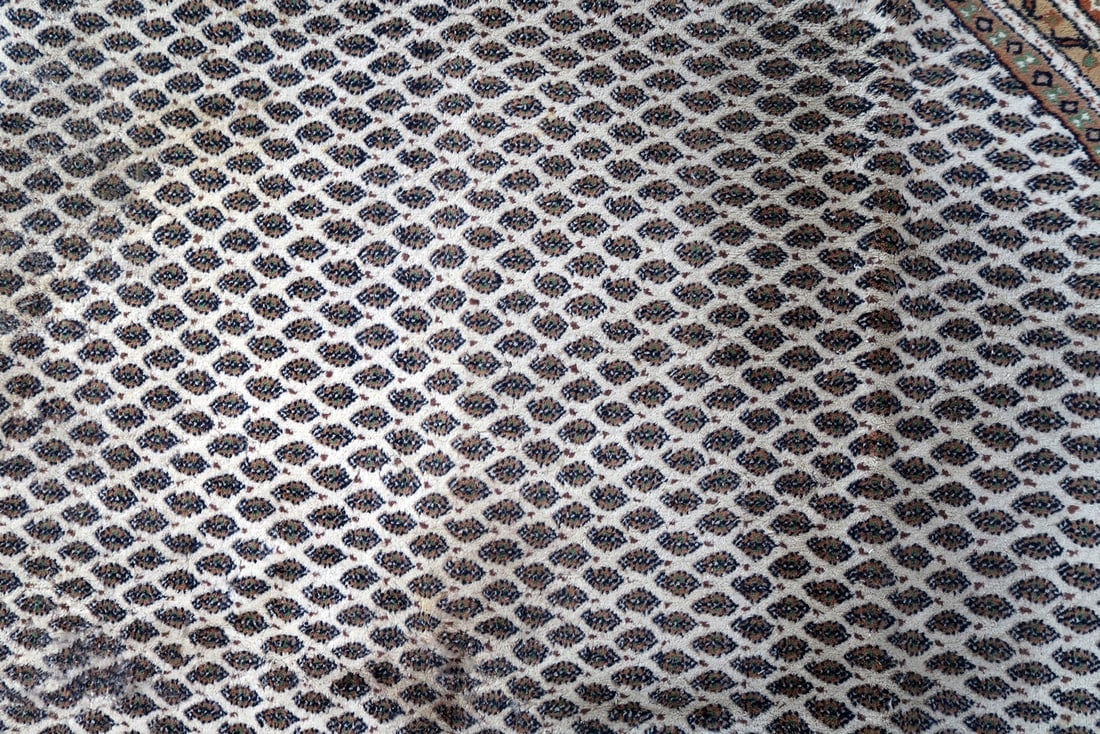 Handmade vintage Indian Seraband rug 8.3' (253cm) 1970s - 5