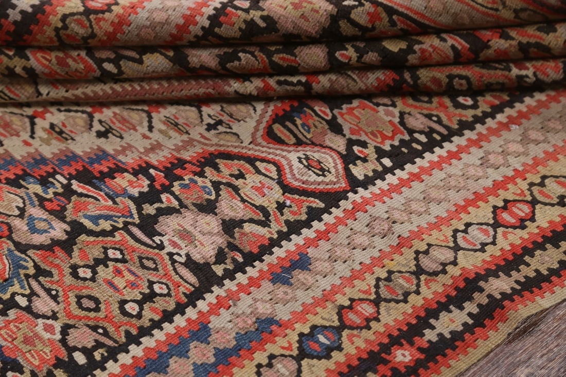 4x7 Kilim Senneh Bidjar Persian Area Rug - 14