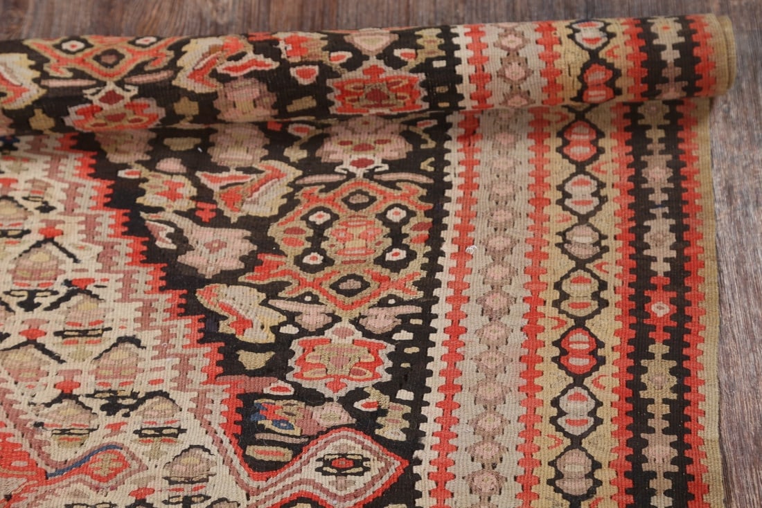 4x7 Kilim Senneh Bidjar Persian Area Rug - 15