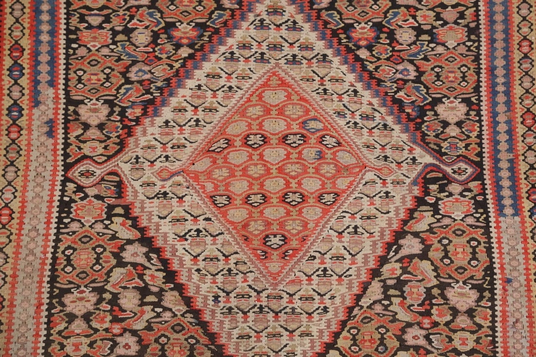 4x7 Kilim Senneh Bidjar Persian Area Rug - 4