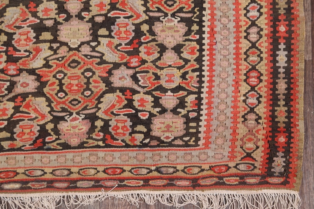 4x7 Kilim Senneh Bidjar Persian Area Rug - 6