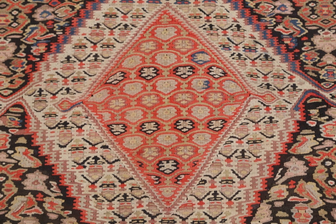 4x7 Kilim Senneh Bidjar Persian Area Rug - 8