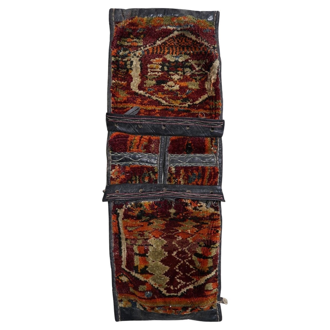 Handmade Antique Collectible Persian Kurdish Saddle Bag Rug, 1920s (1 of 14)