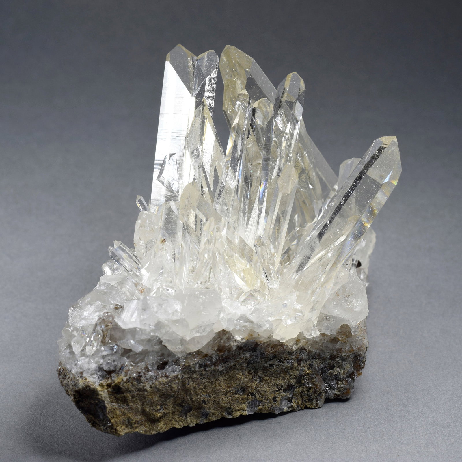 8 x 4 cm La Gardette Quartz on matrix: Title: 8 x 4 cm La Gardette Quartz on matrixOrigin: FranceSize: 8 x 4 cmDescription: Mineral: Quartz Locality: La Gardette, Isere, France Superb quartz druse from the celebrated La Gardette locality