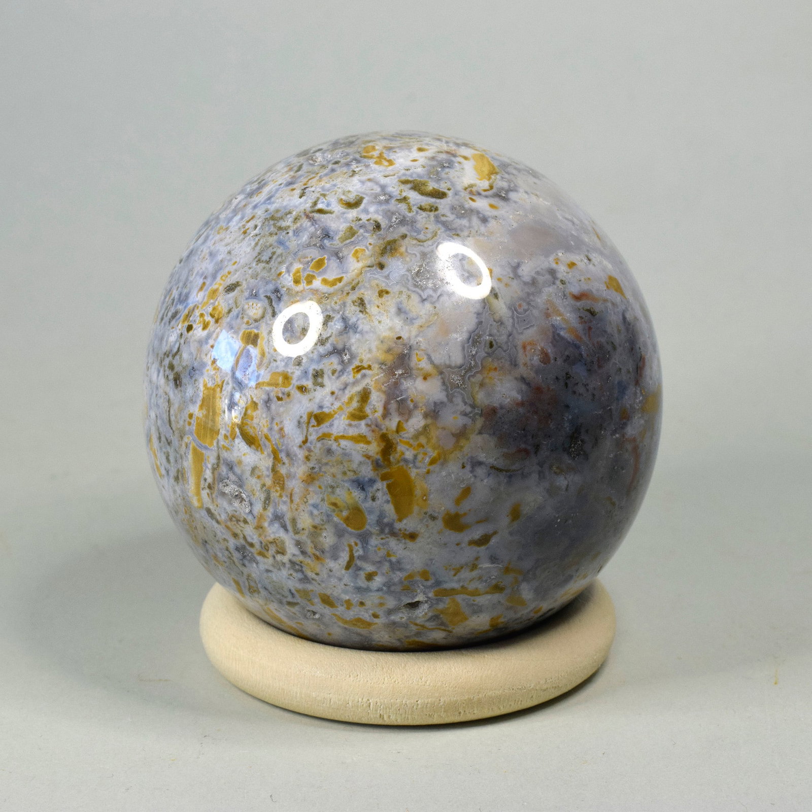6.8 cm Polished Ocean Jasper sphere - 3