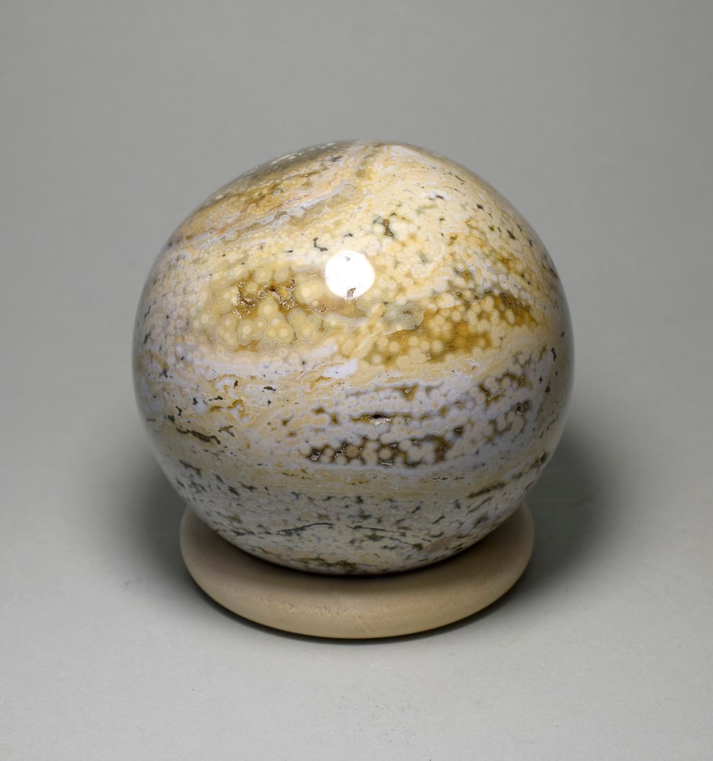6.7 cm Polished Ocean Jasper sphere - 2