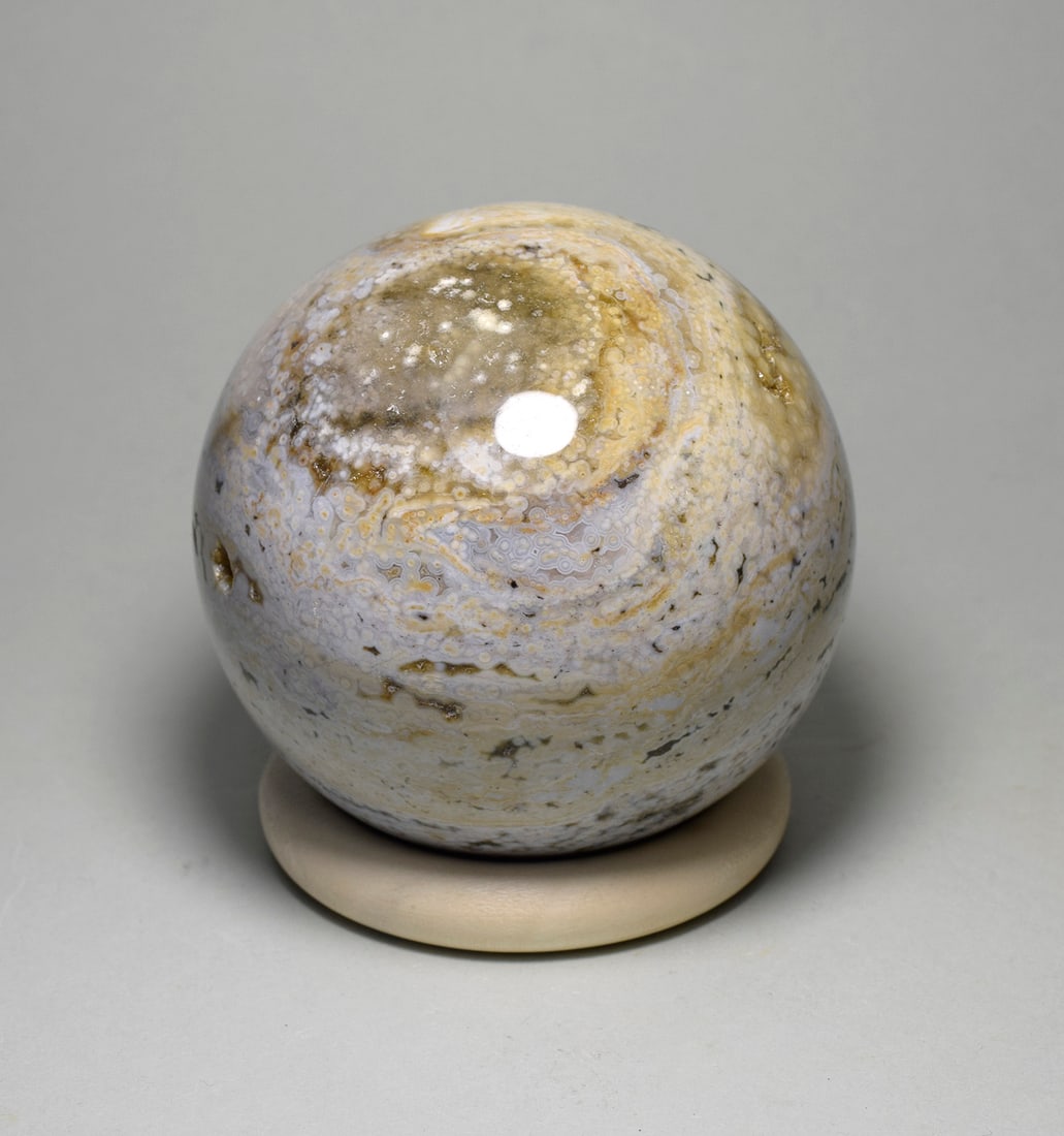 6.7 cm Polished Ocean Jasper sphere - 3