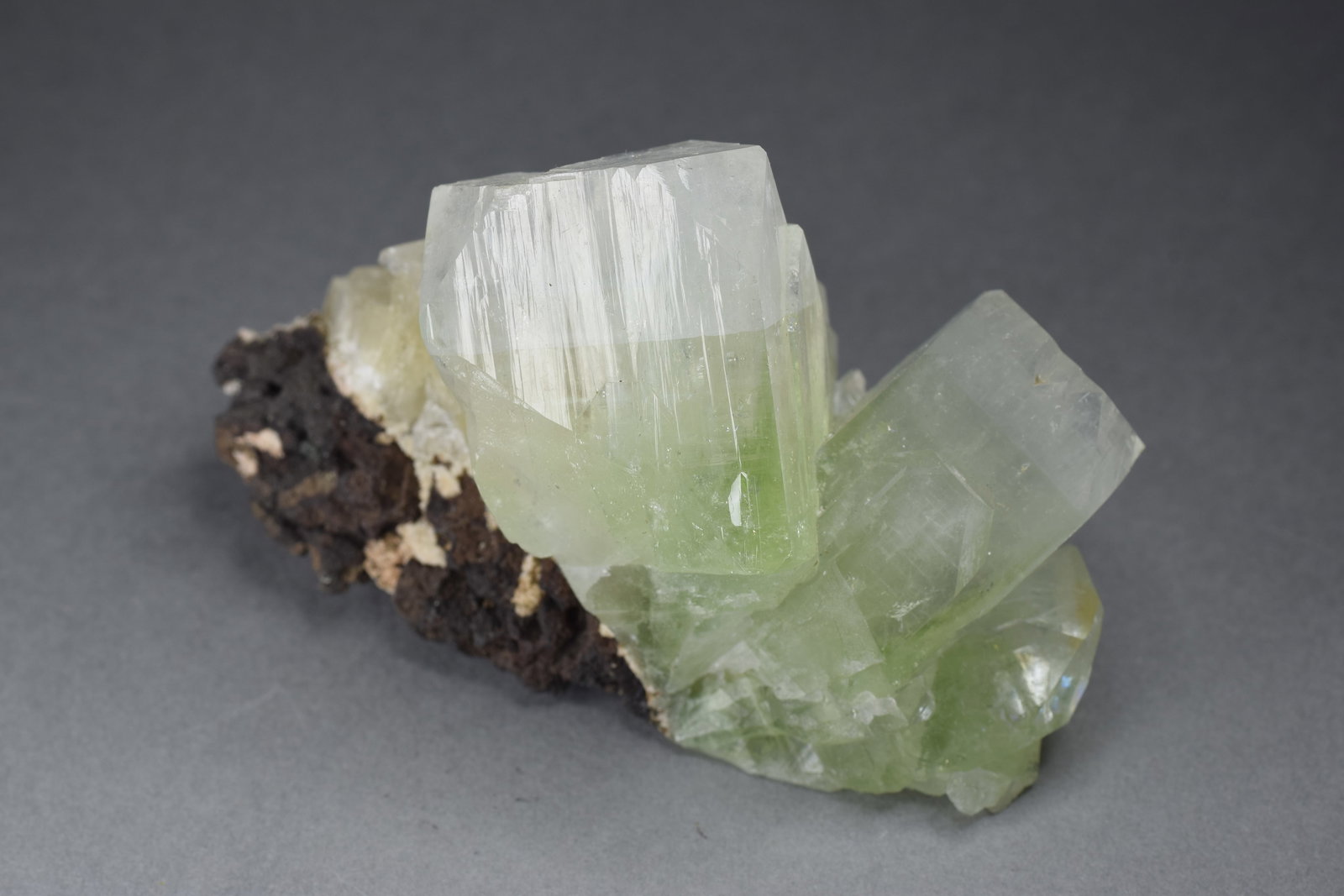 Fine Apophyllite and calcite on trap matrix (1 of 5)