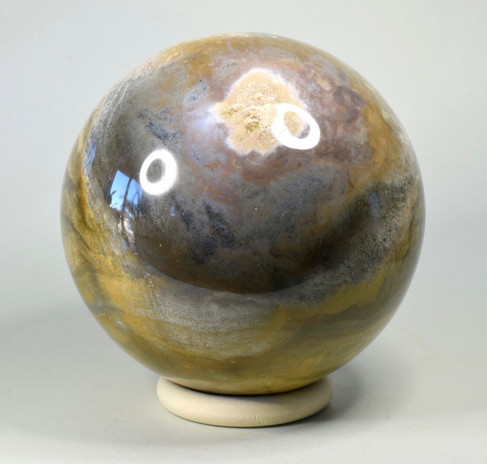 11 cm Polished Ocean Jasper sphere - 2