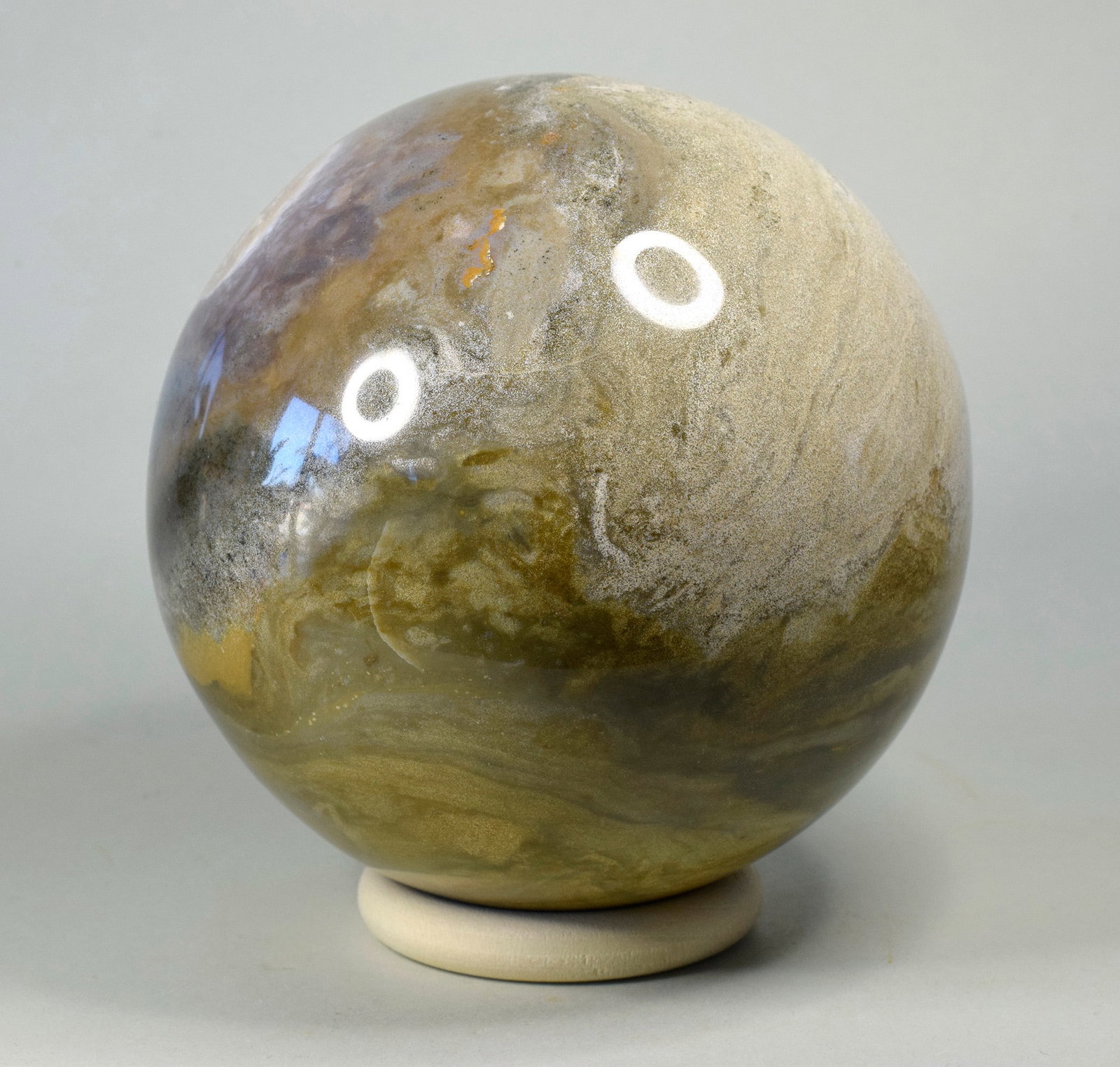 11 cm Polished Ocean Jasper sphere - 3