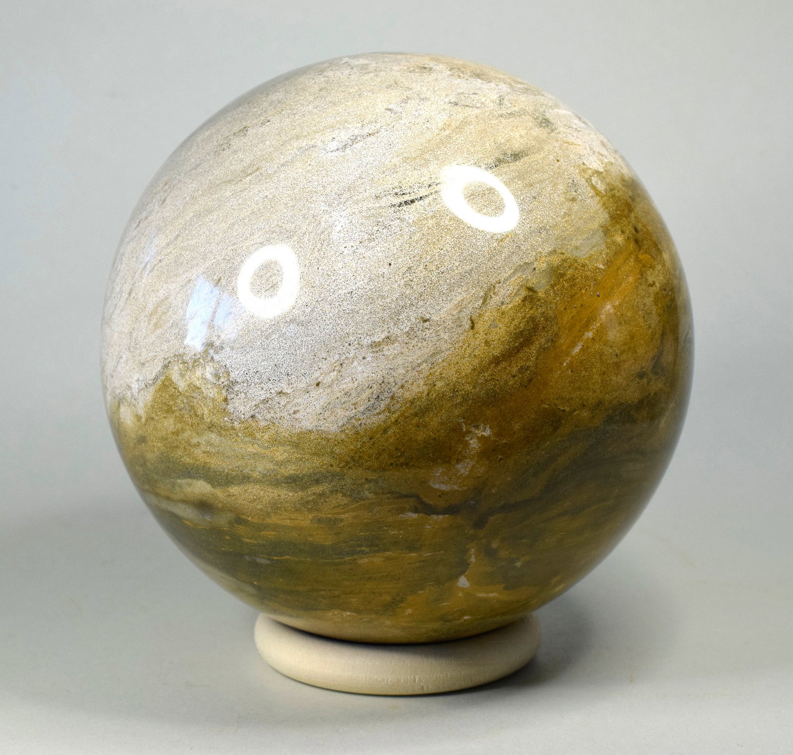 11 cm Polished Ocean Jasper sphere - 4