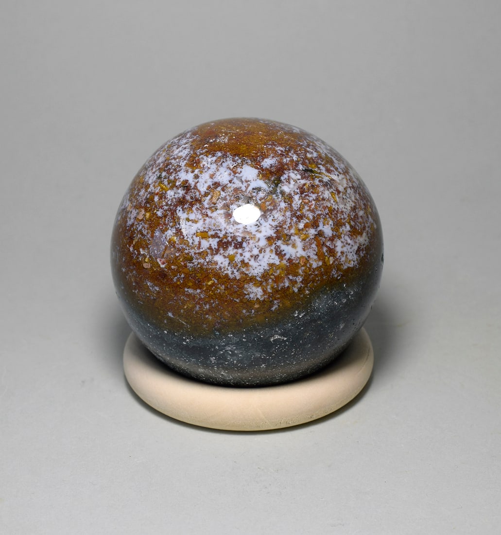 6.0 cm Polished Ocean Jasper sphere - 4