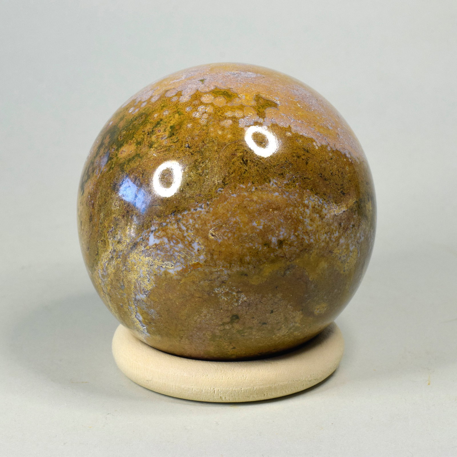 6.9 cm Polished Ocean Jasper sphere - 2