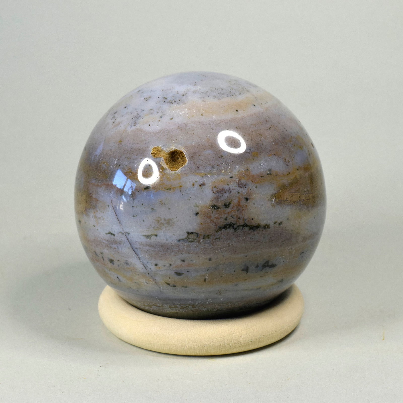6.7 cm Polished Ocean Jasper sphere - 2