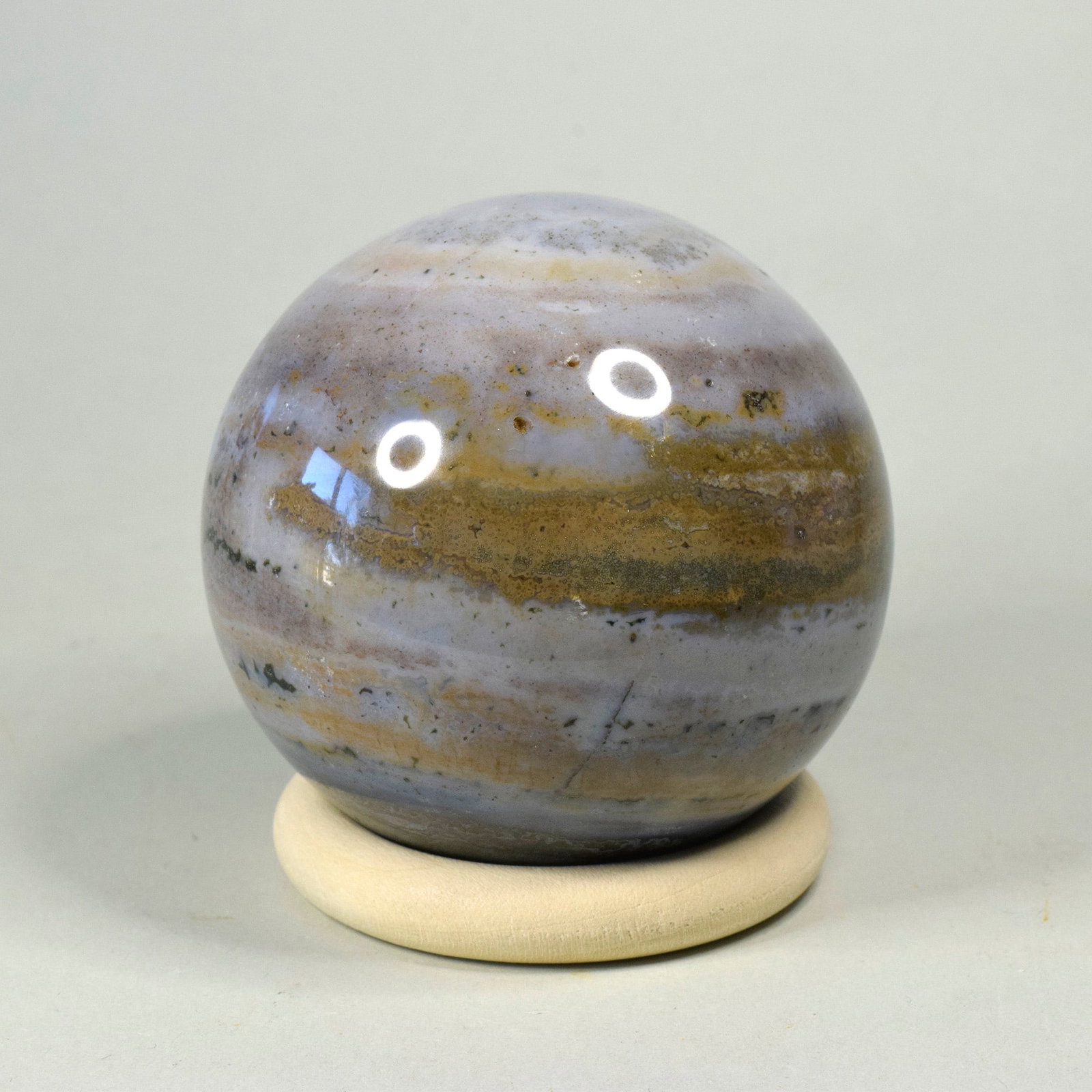 6.7 cm Polished Ocean Jasper sphere - 3