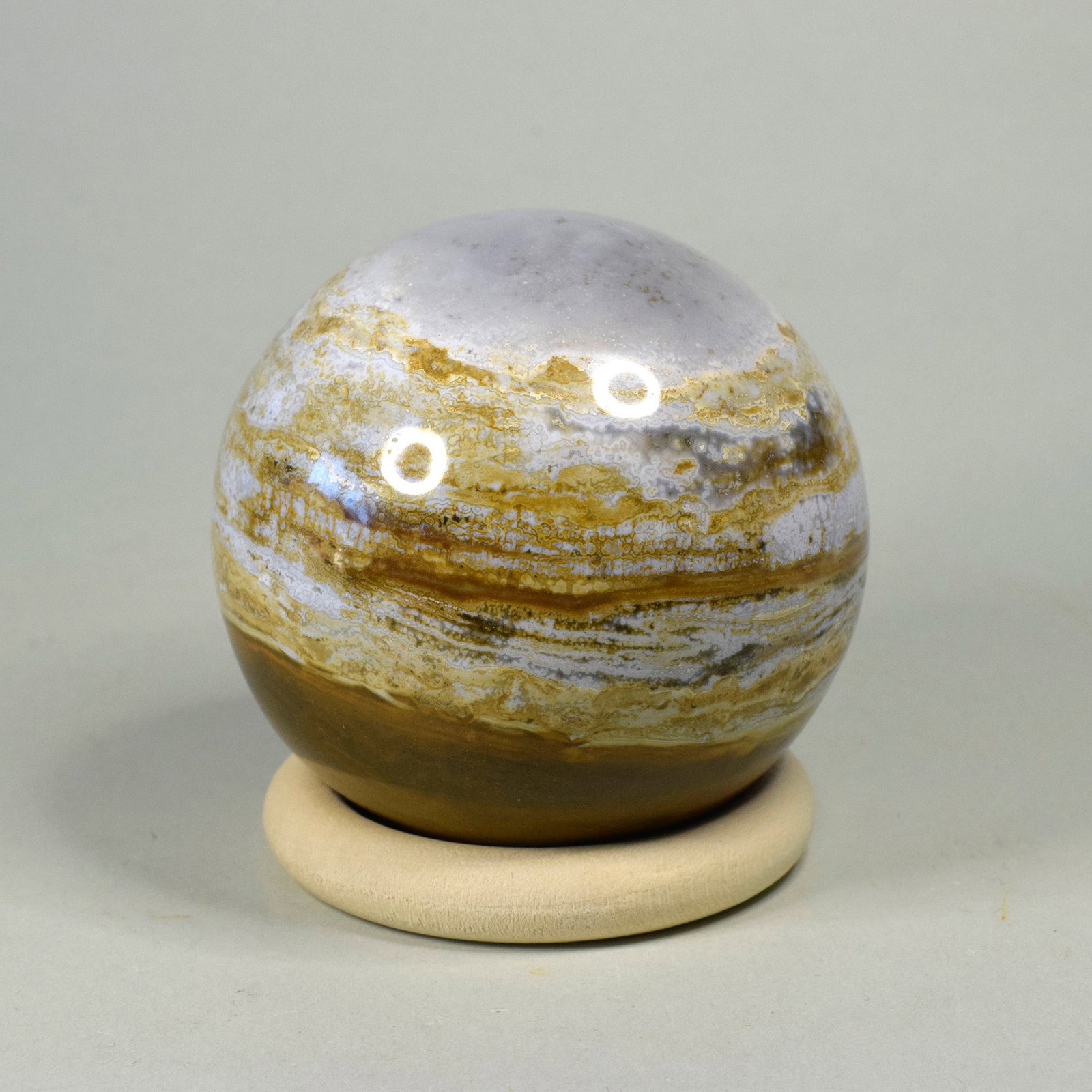 6.5 cm Polished Ocean Jasper sphere - 4