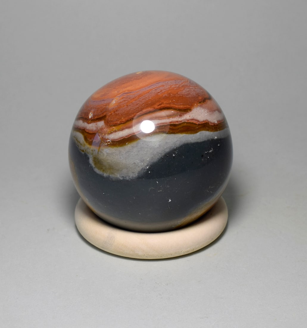 5.9 cm Polished Polychrome Jasper sphere - 4
