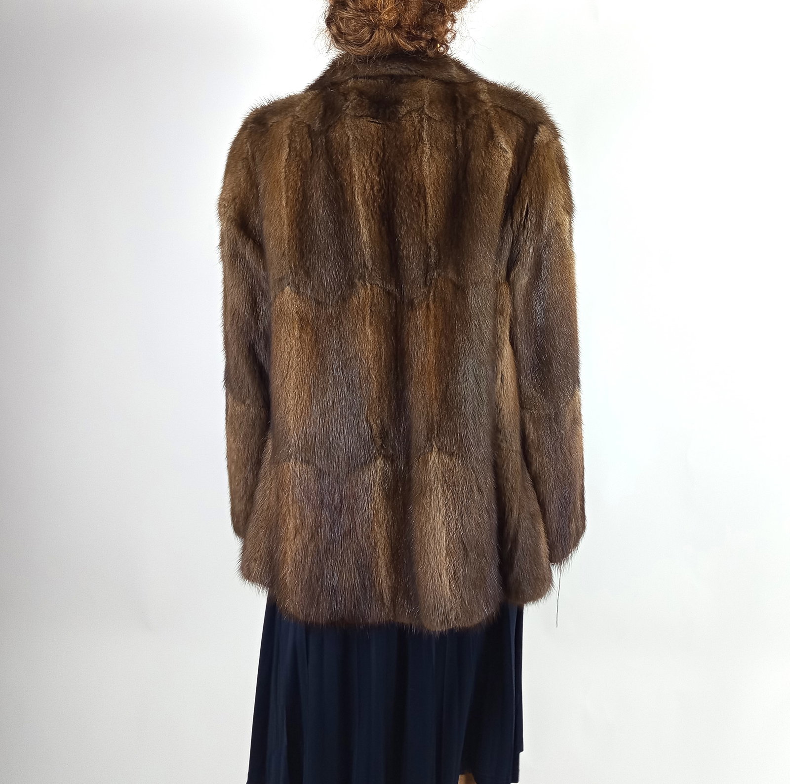 BROWN MINK JACKET EU: XXL ; US: 22 - 2