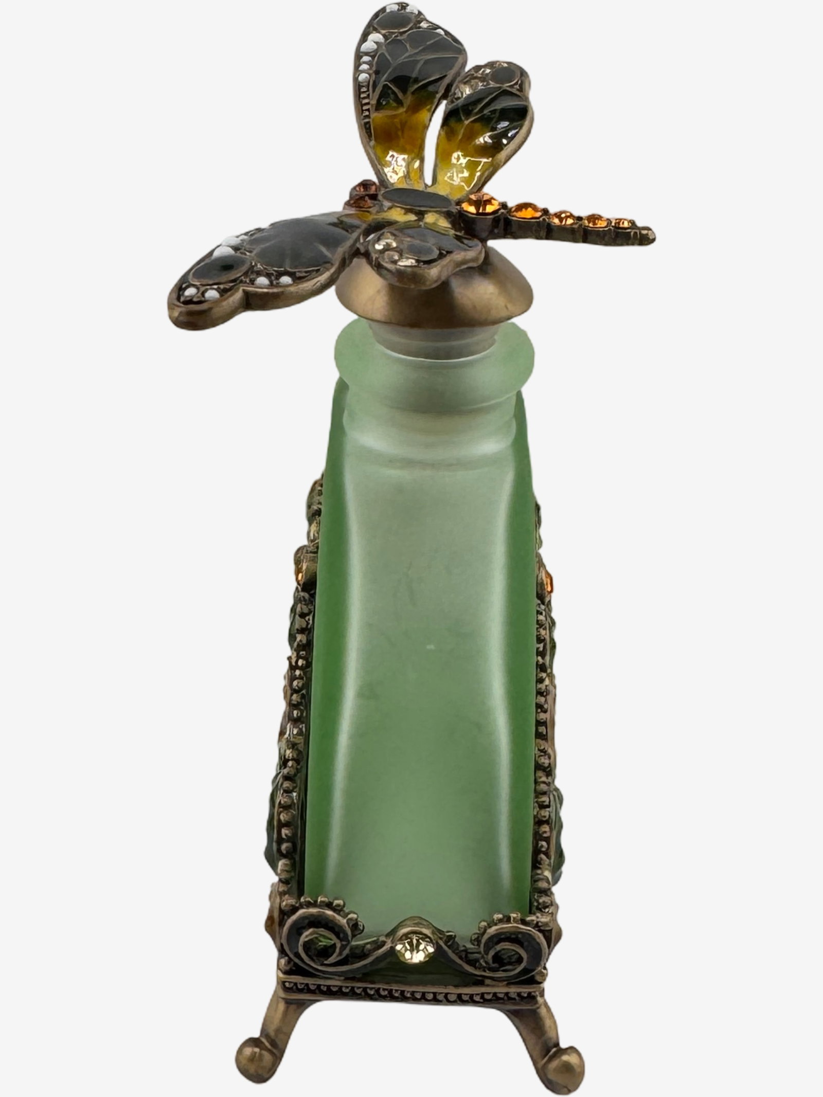 Art Nouveau Style Dragonfly Perfume Bottle - 2