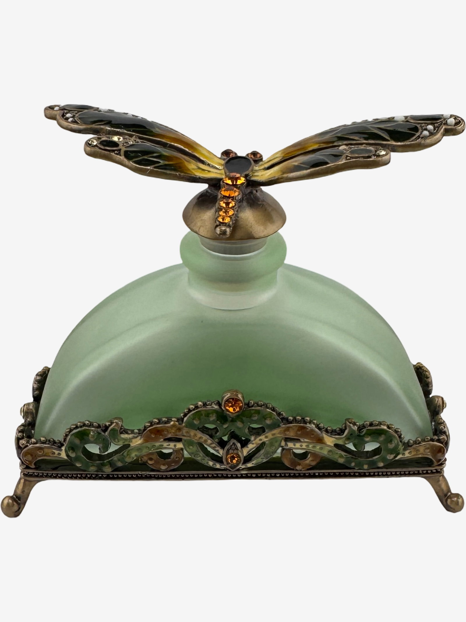 Art Nouveau Style Dragonfly Perfume Bottle - 4