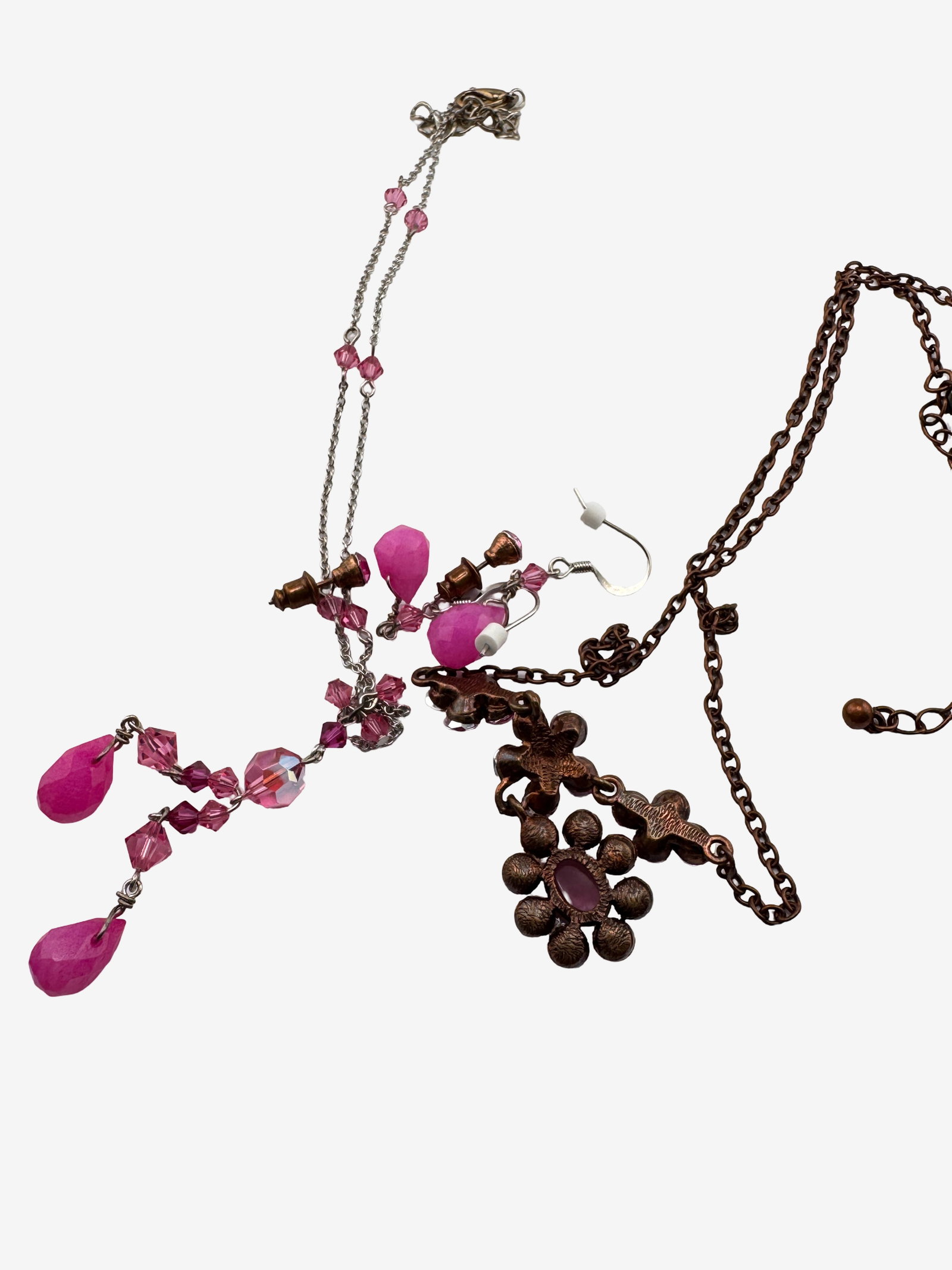 Two Sets of Decorative Necklaces and Earrings - 4