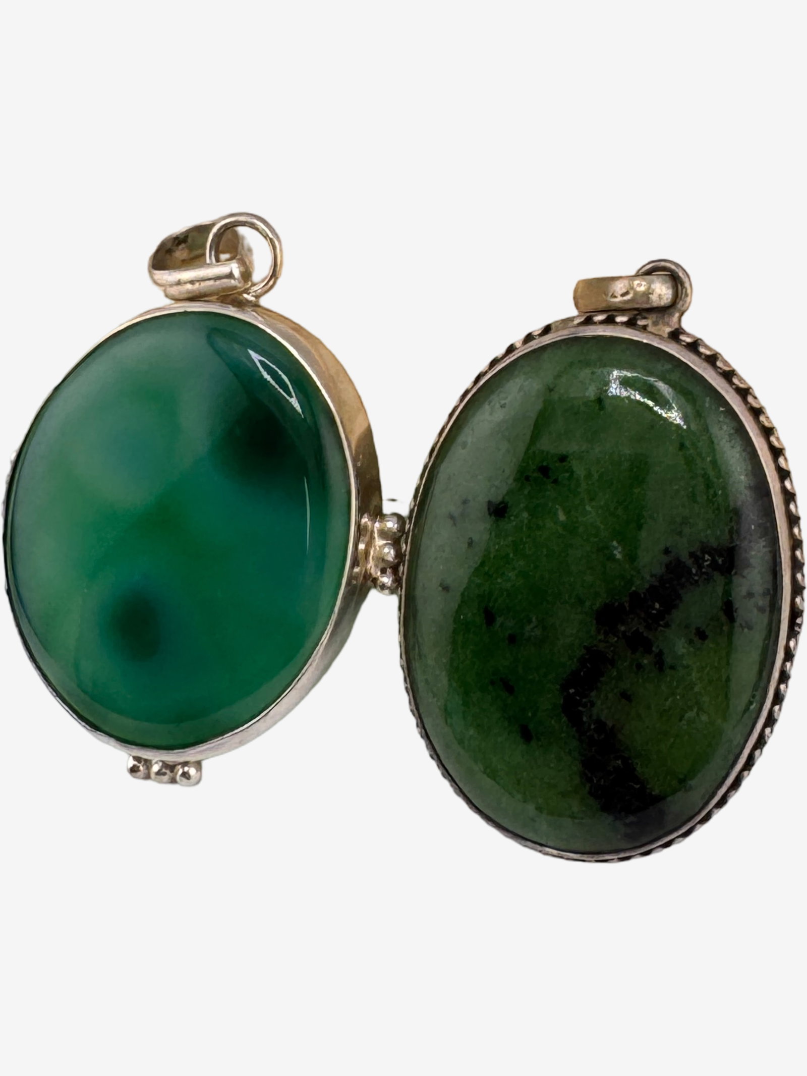 Pair of Sterling Silver and Gemstone Pendants 35.5g (incl. stones) - 2