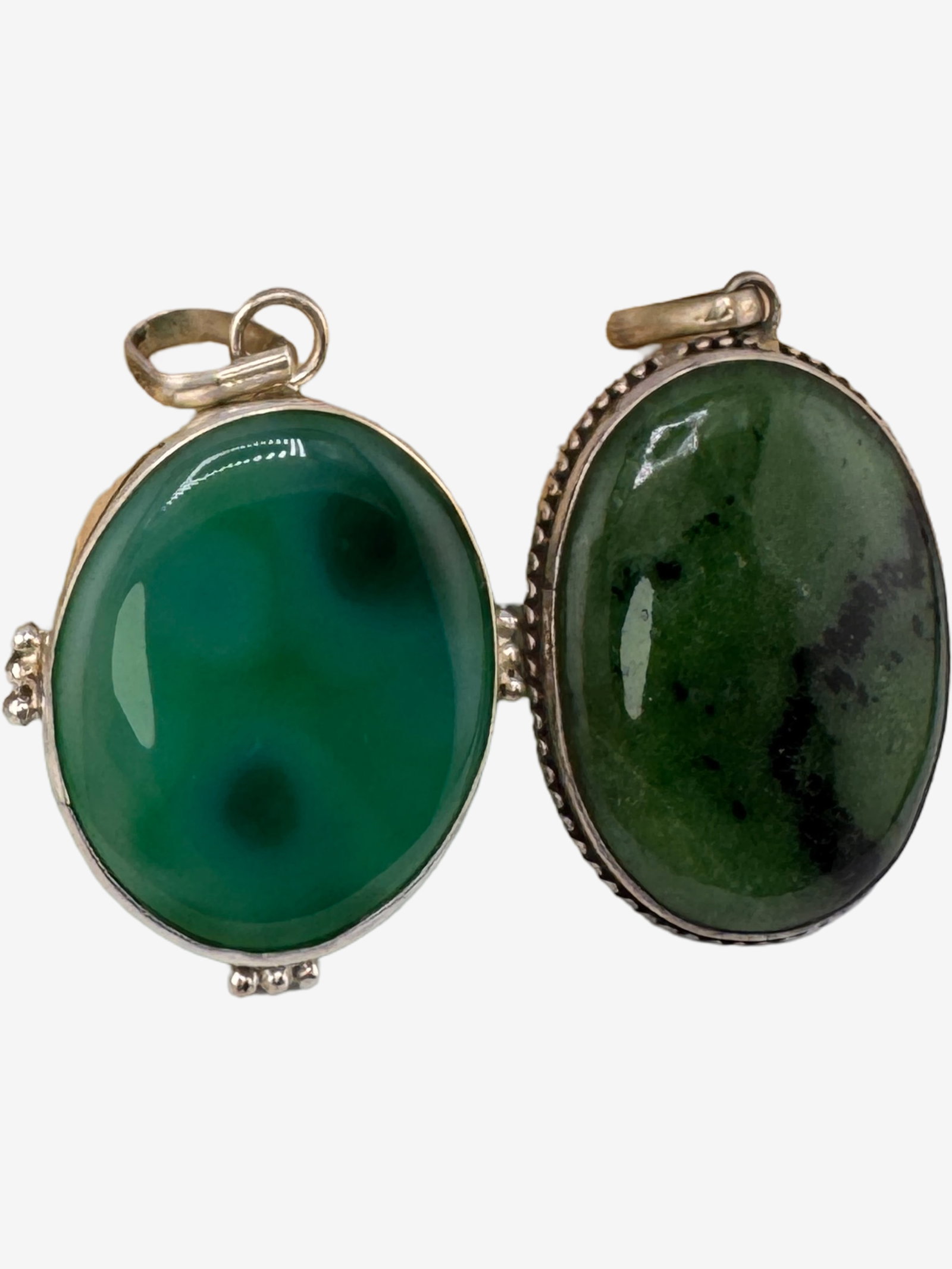 Pair of Sterling Silver and Gemstone Pendants 35.5g (incl. stones) - 3