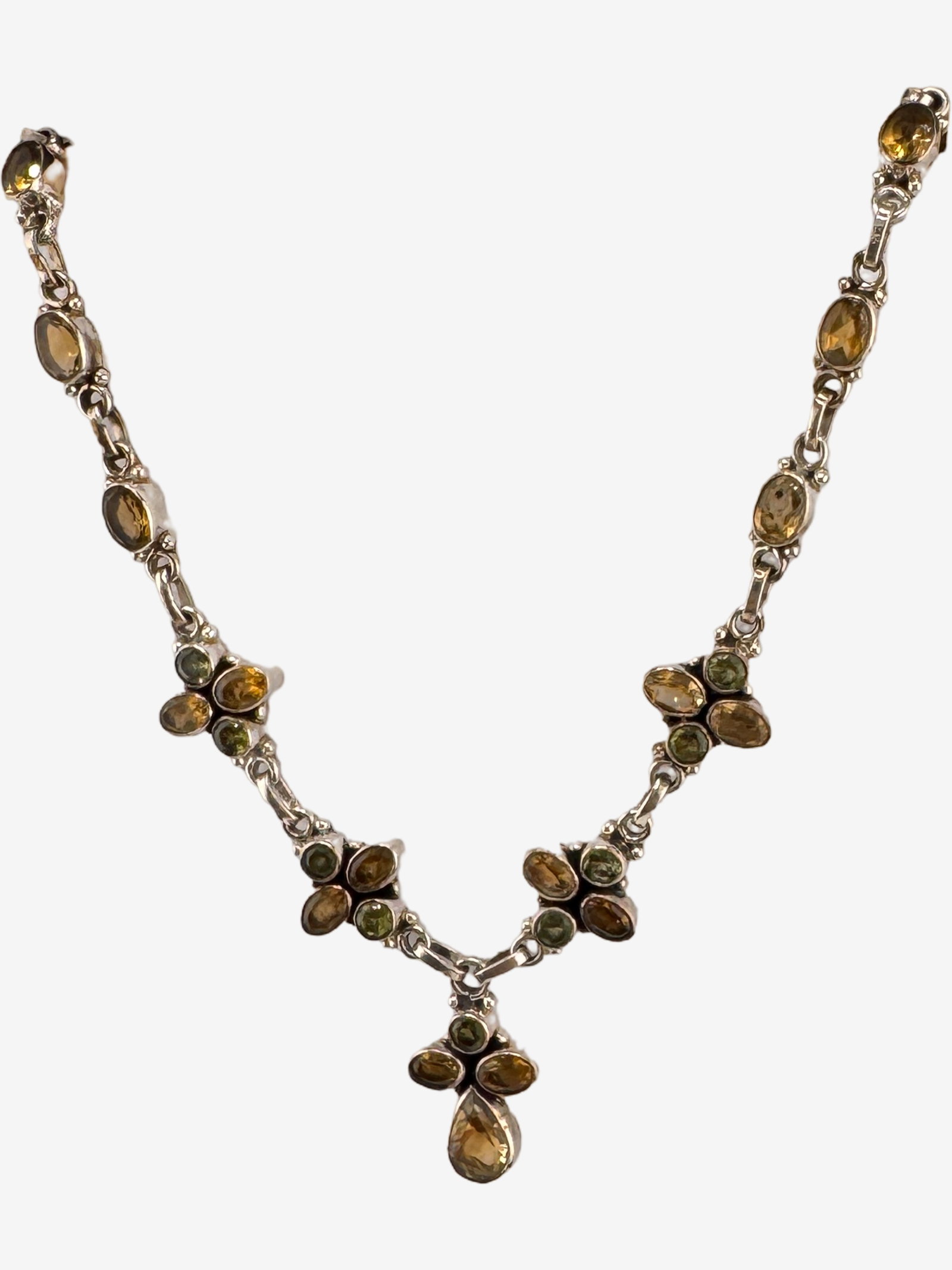 Sterling Silver and Multi-Gemstone Necklace 26.28g (incl. stones) - 2