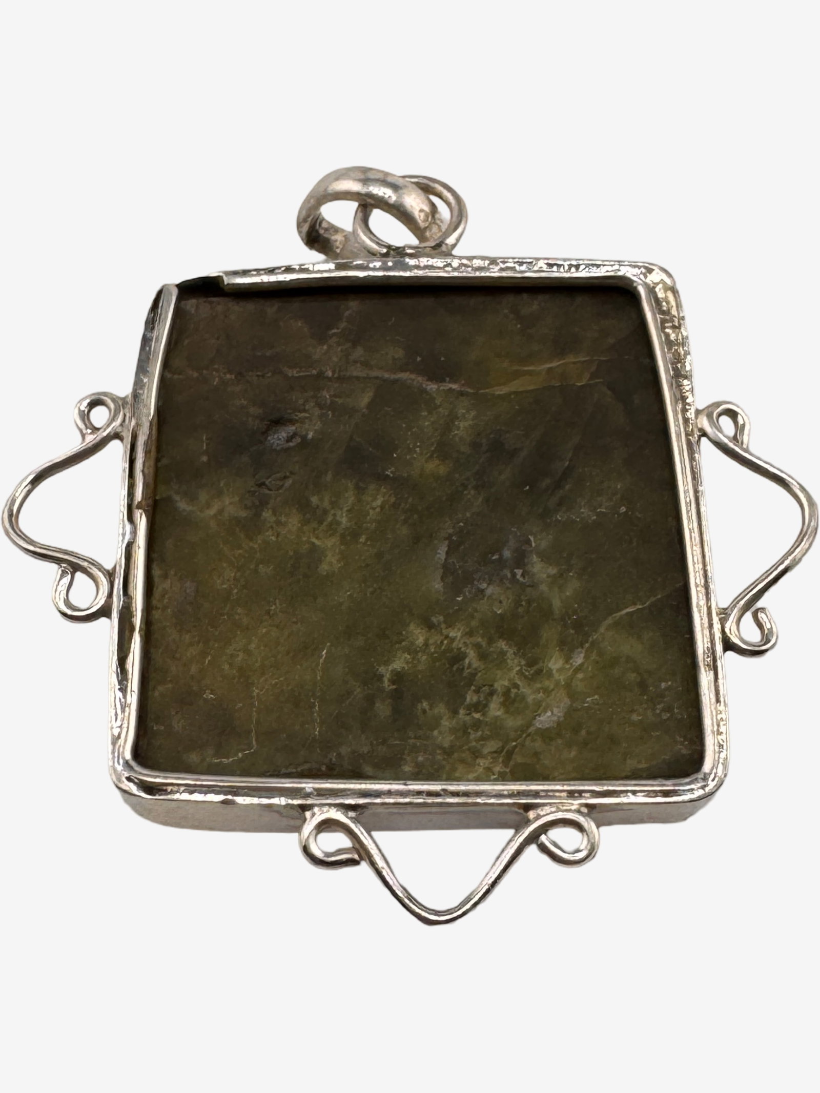 Multi-Gemstone Beaded Necklace with Sterling Silver Large Pendant 25.6g (incl. stone) - 3