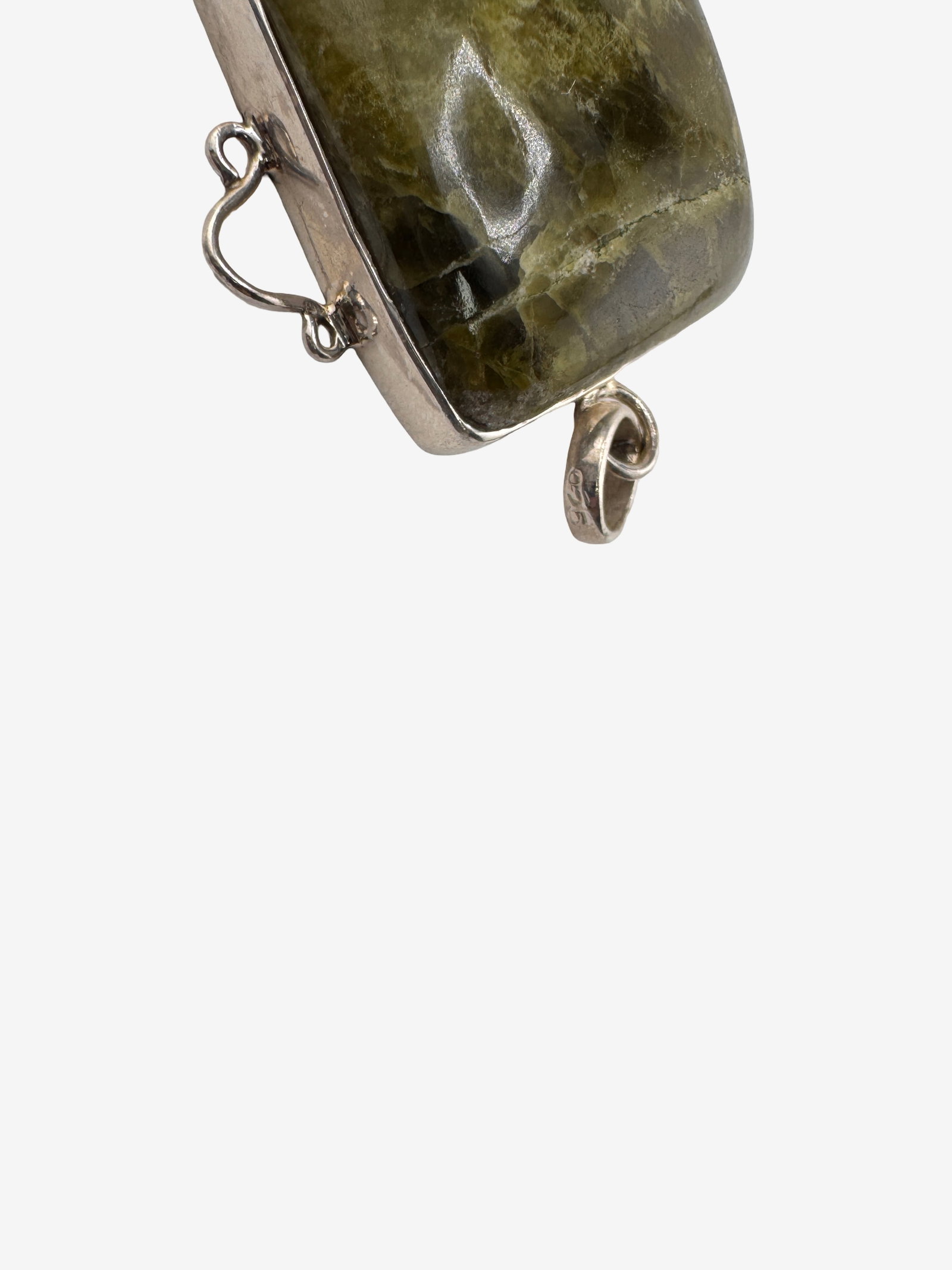 Multi-Gemstone Beaded Necklace with Sterling Silver Large Pendant 25.6g (incl. stone) - 4