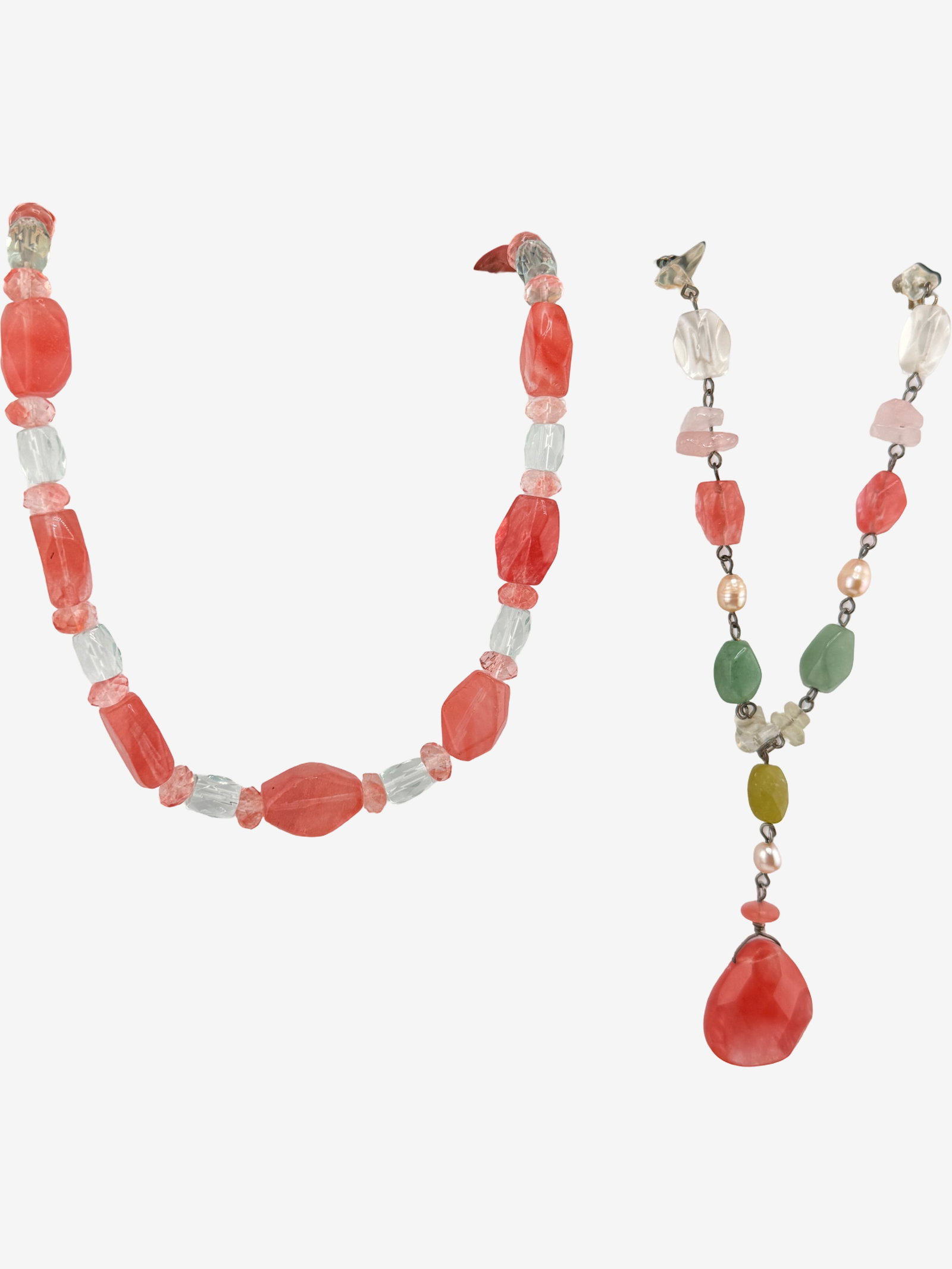 Two Colorful Beaded Necklaces (925) - 3