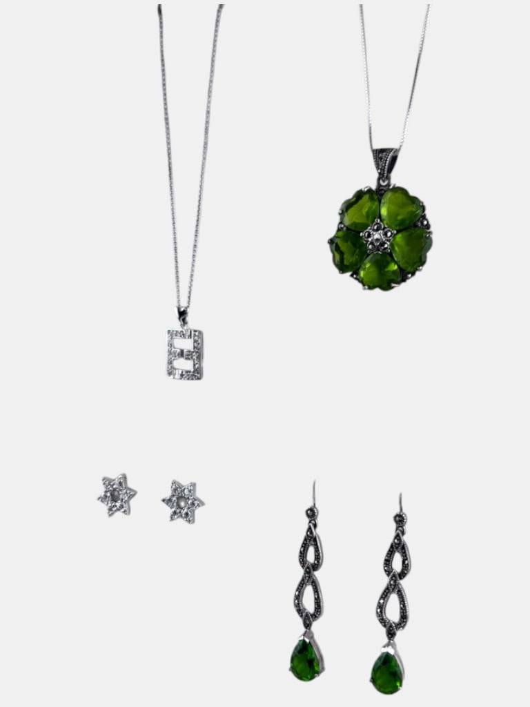 Collection of Sterling Silver and Peridot Jewelry - 3