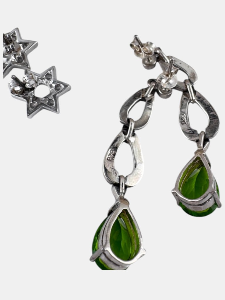 Collection of Sterling Silver and Peridot Jewelry - 5