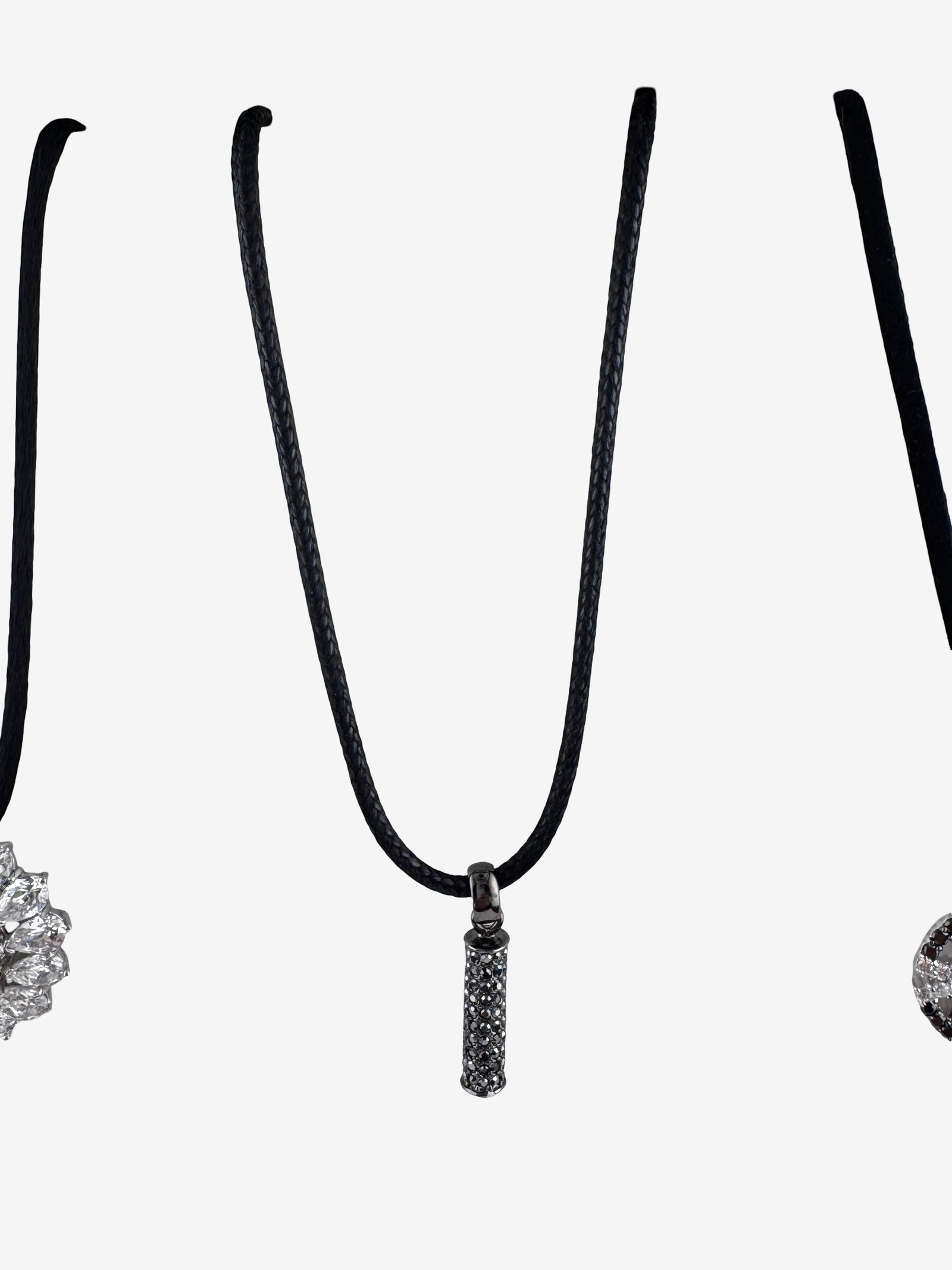 Collection of Three Cubic Zirconia Pendant Necklaces 14, 15, & 16" - 2