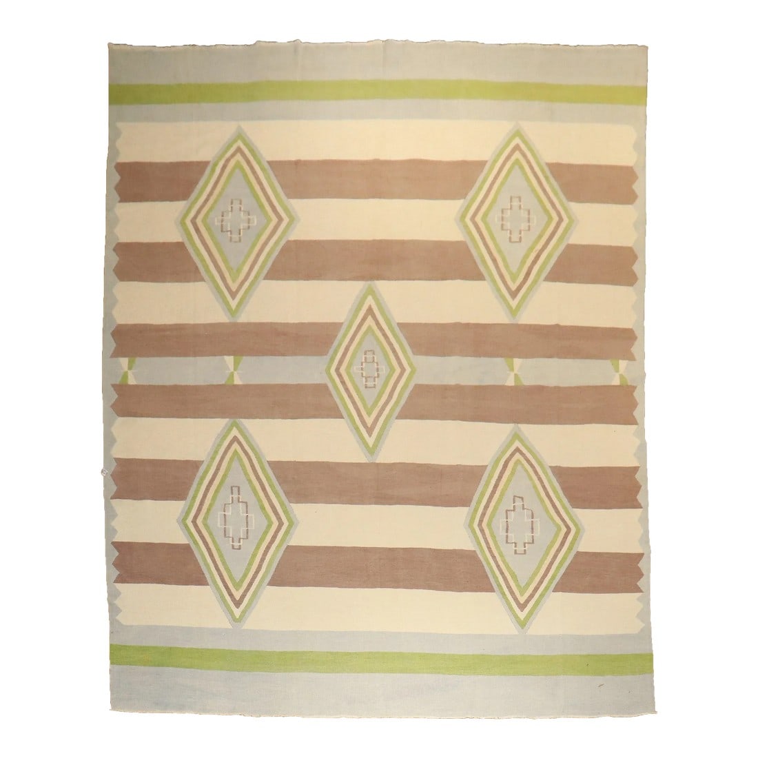 Mid 20th Century Oversize Vintage Kilim, 10'8'' X 15'4'': One of a kind mid 20th Century hand-knotted oversize Turkish Kilim Kilims, primarily refer to a type of flat woven rug that was produced without knotted pile. Since this is one of the oldest