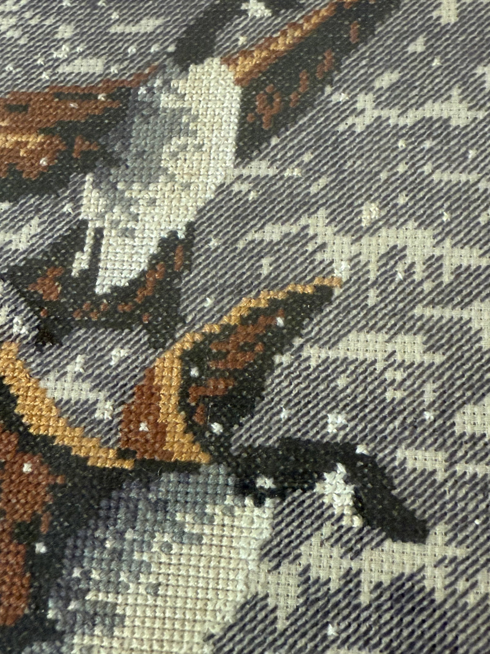 Vintage 1984 Framed Monarch Horizons Canada Geese Counted Cross Stitch - 5