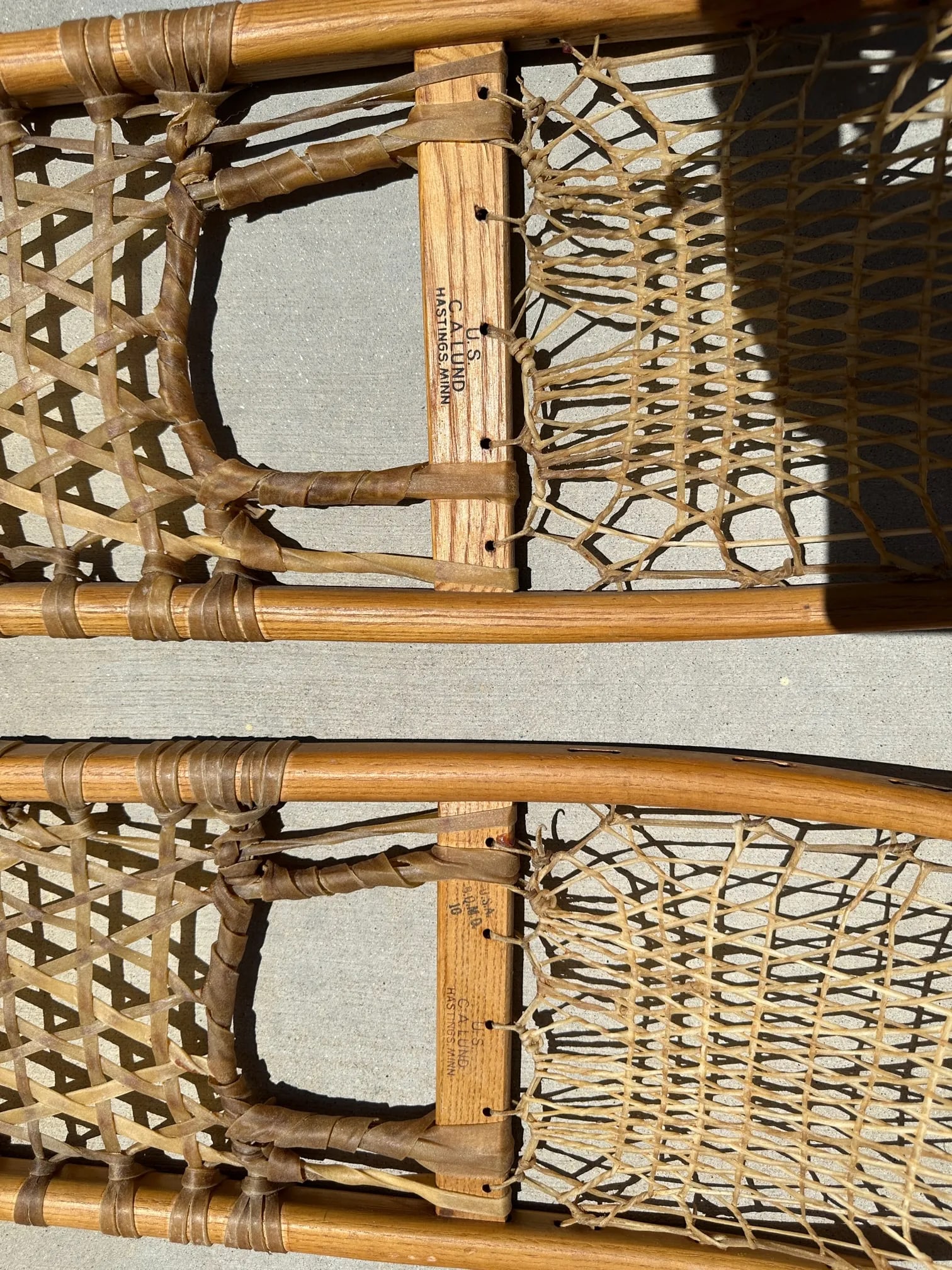 Vintage 1940's Wood Snow Shoes-A Pair - 3