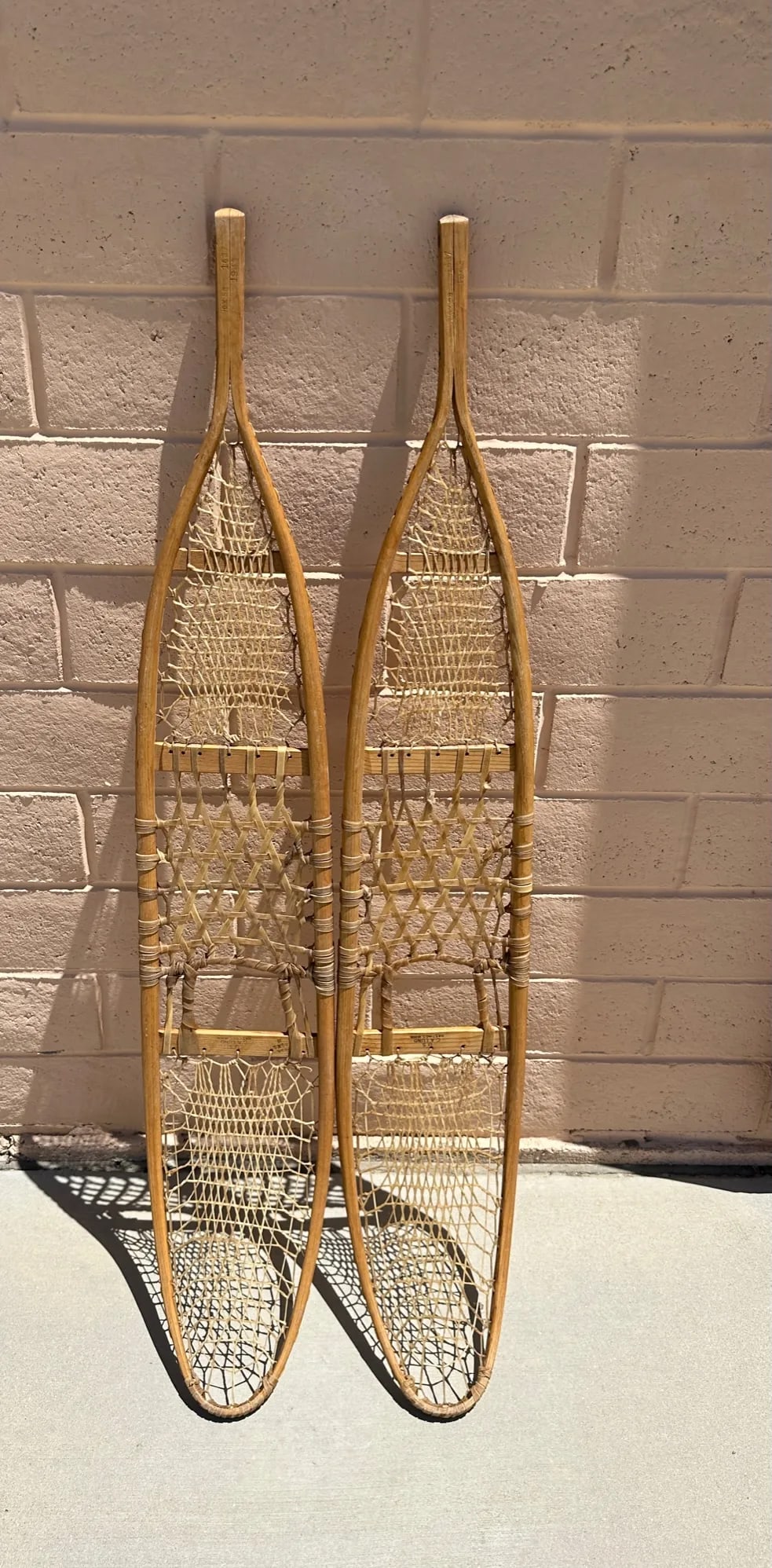 Vintage 1940's Wood Snow Shoes-A Pair - 6