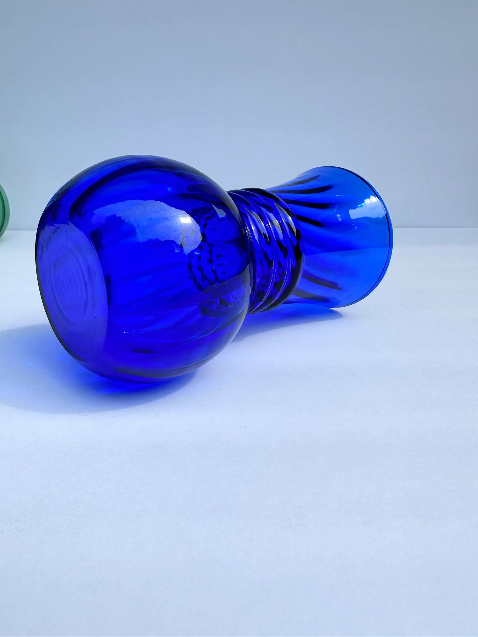 Mid 20th Century Cobalt Blue Glass Vase Mid-Century Modern - 3