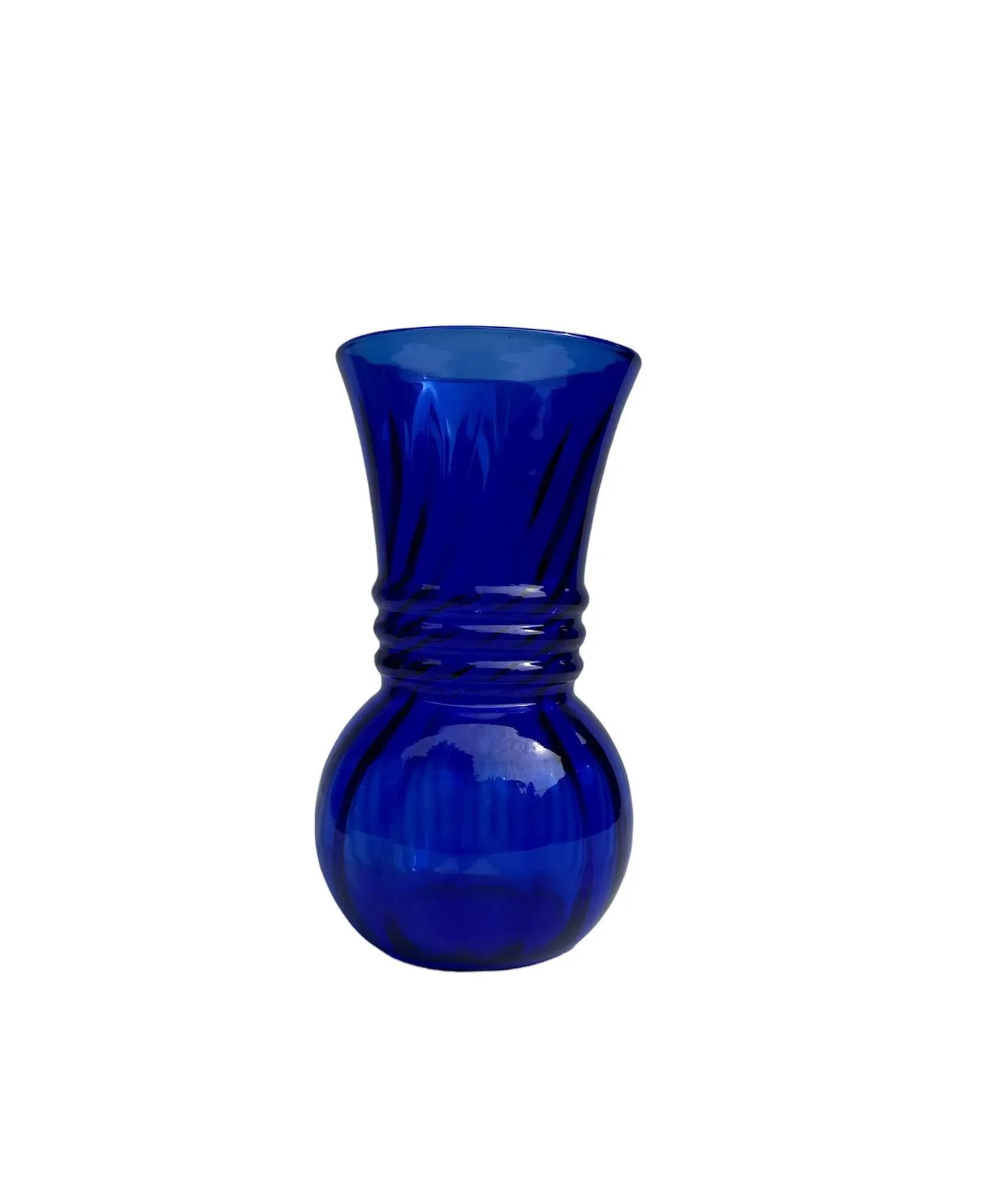 Mid 20th Century Cobalt Blue Glass Vase Mid-Century Modern - 7