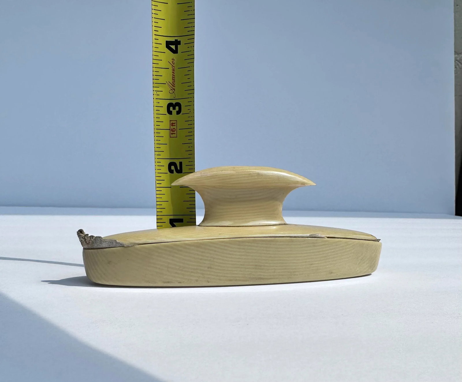 1920's Art Deco Ivory Py-Ra-Lin Nail Buffer Vanity Accessory - 2