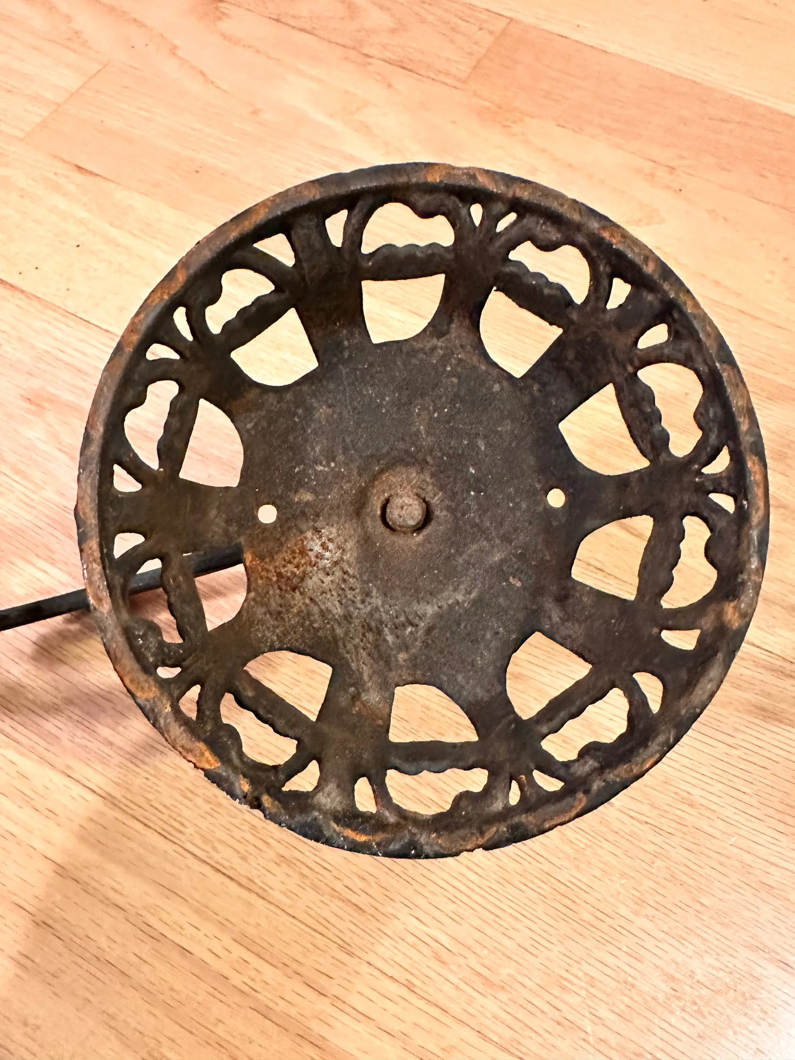 Antique Cast Iron Wall Sconce Candle Holder and Bracket - 3