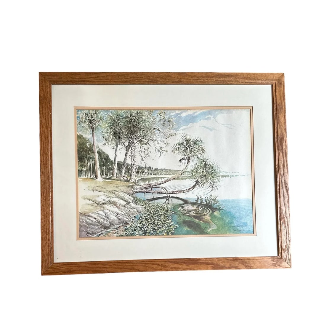 Limited Edition 3/500 Tropical Seascape Watercolor - 7