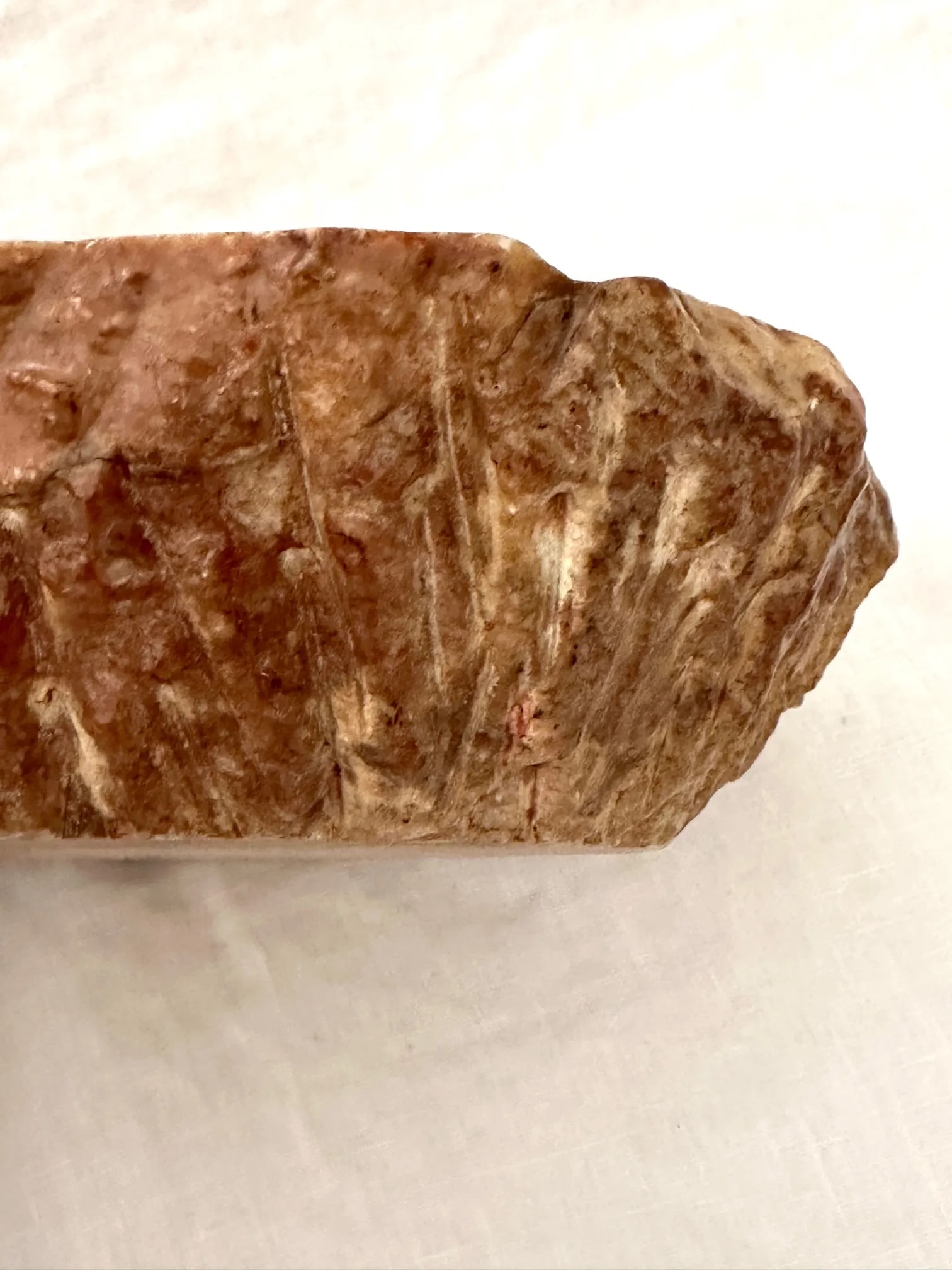 Vintage Alabaster Faux Petrified Wood Ashtray - 5