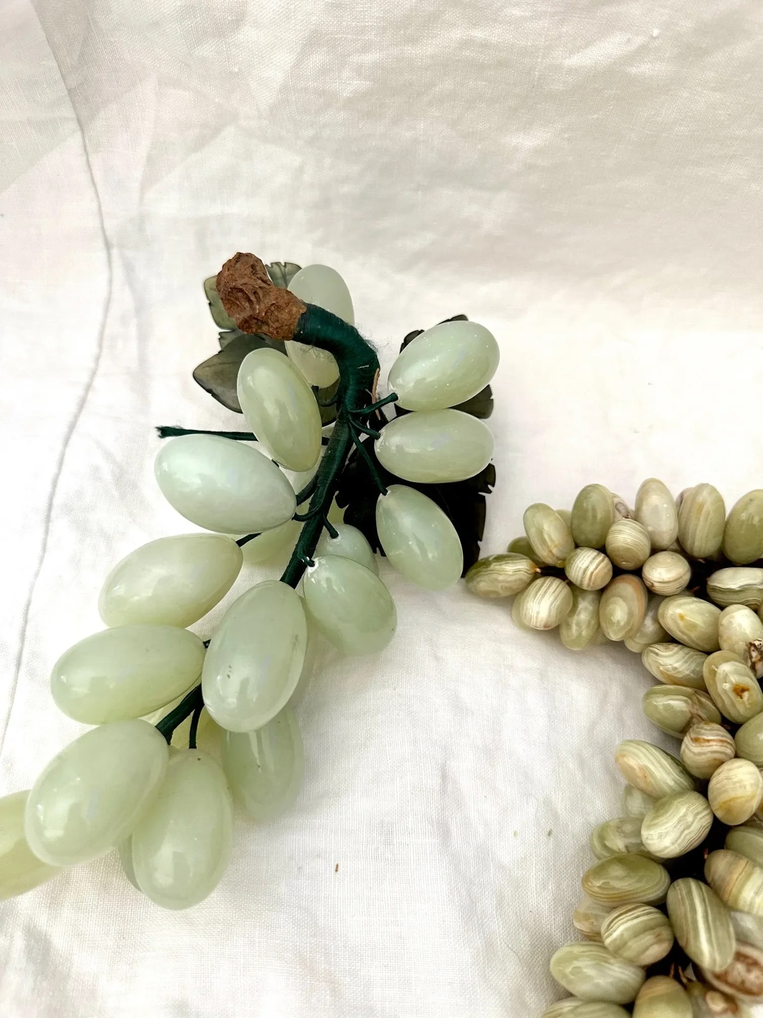 Vintage Jade/Onyx Grape Clusters-A Set - 3